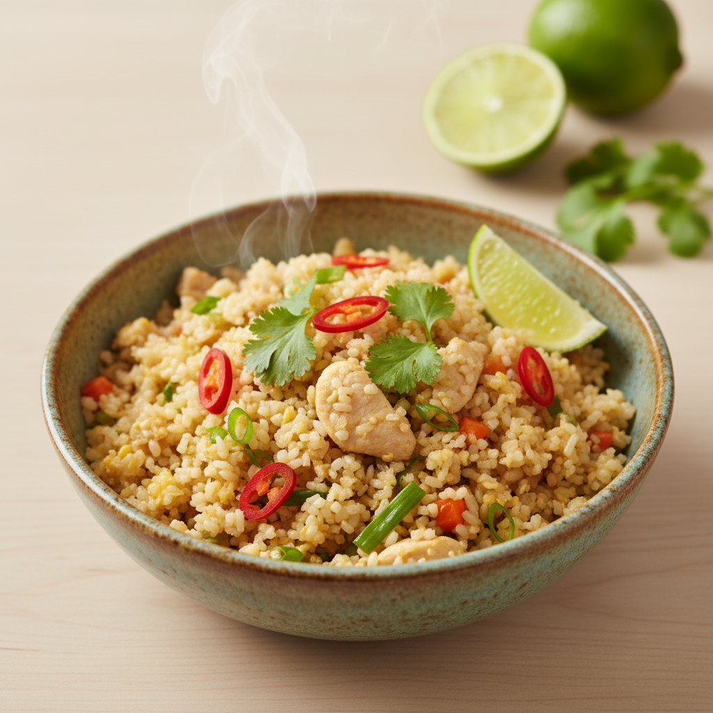 Khao Pad (Arroz Frito) Low Carb 🍚