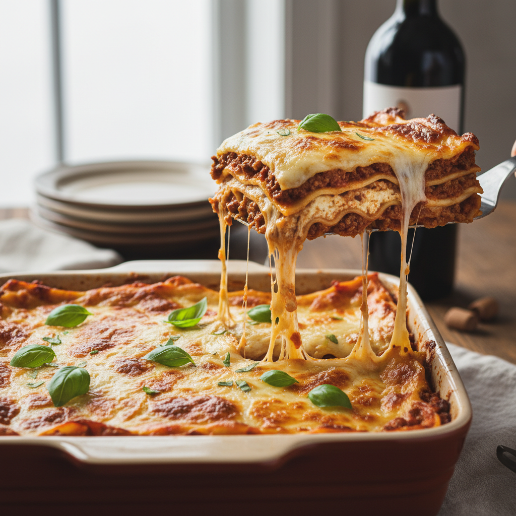 Lasanha Tradicional: Um Abraço Cremoso de Sabores! 🍝